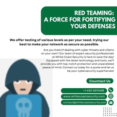 Red Teaming - A Force For Fortifying Your Defenses