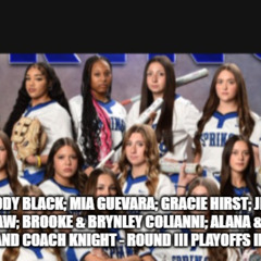 Pregame:  MELODY; MIA; GRACIE; JENNA; BROOKE & BRYNLEY;  ALANA & EMILY,  & COACH KNIGHT - ROUND III