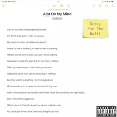 Alot On My Mind