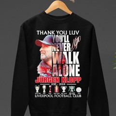 Jurgen Klopp Thank You Luv Walk Alone 2015 2024 Liverpool Football Club Signature Shirt