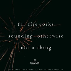 haiku #392: far fireworks / sounding, otherwise / not a thing