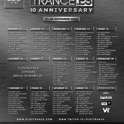 Jez Toon - Trance.es Mix (Classic Trance) (Played 18th November 2024)