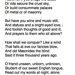 218 To A Poet A Thousand Years Hence by James Elroy Flecker