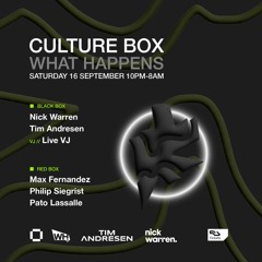 Culture Box x WH 16/9 (12.30am-03am)