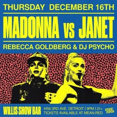 Madonna Vs Janet By Rebecca Goldberg And DJ Psycho - 16 Dec 2021