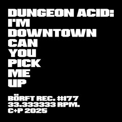 DUNGEON ACID - Im Downtown Can You Pick Me Up (Börft177 - 2025)