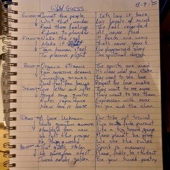 Why Guess (Full lyrics and three acoustic arrangement)