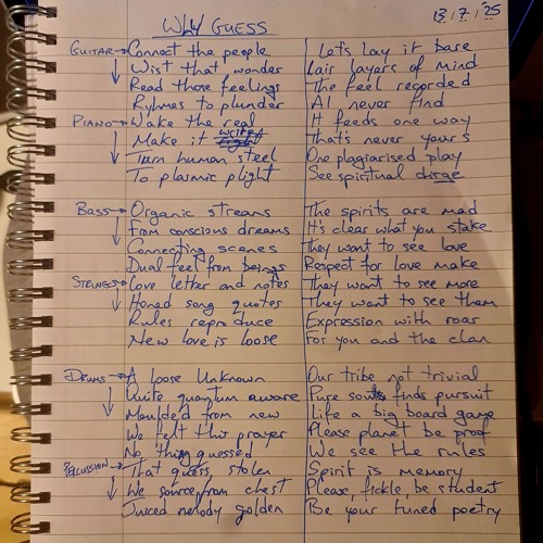 Why Guess (Full lyrics and three acoustic arrangement)