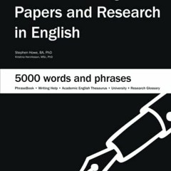 [READ] [EBOOK EPUB KINDLE PDF] PhraseBook for Writing Papers and Research in English