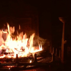 Crackling Fireplace with Rain, Howling Wind and Thunder Sounds