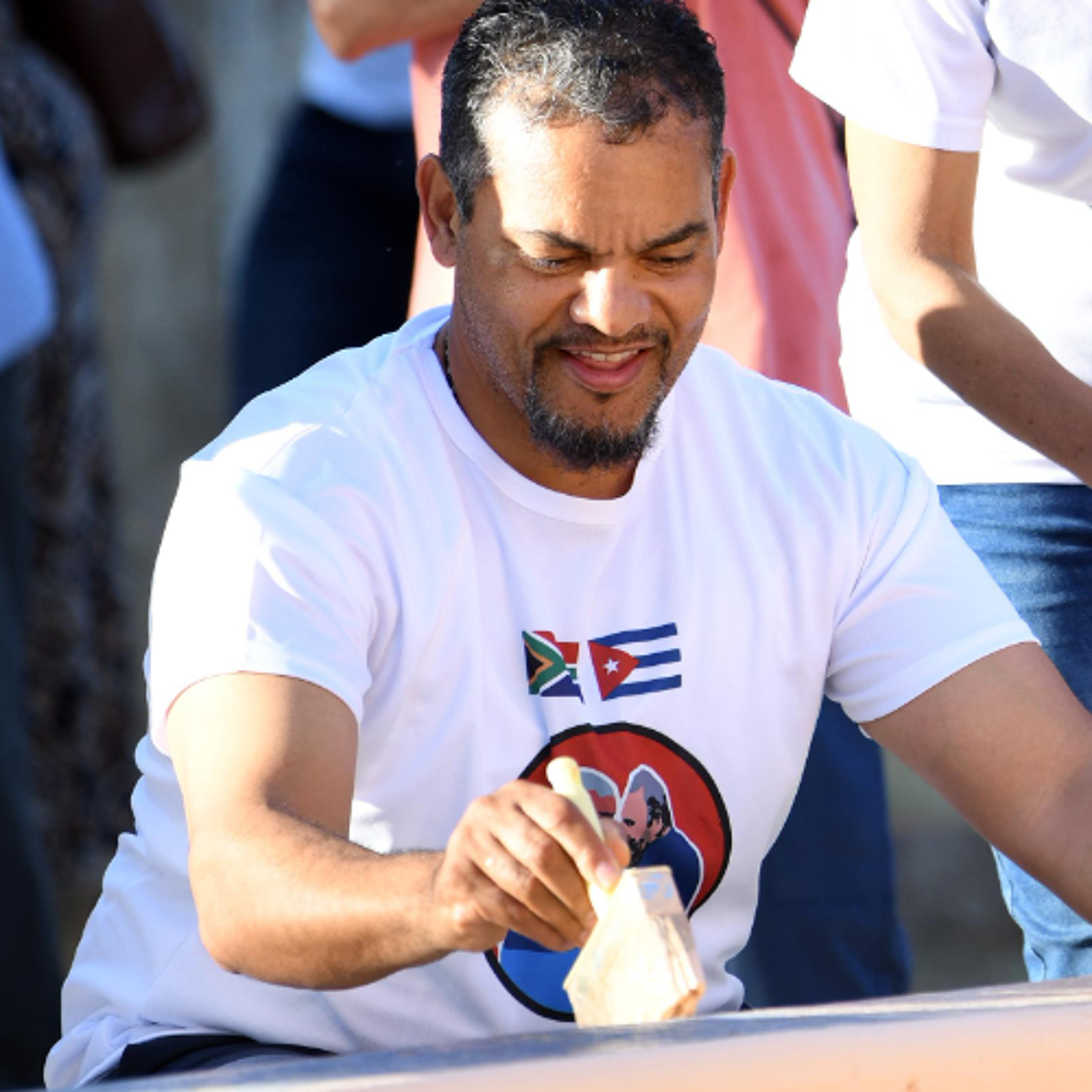 Deputy Minister Alvin Botes participates in the Nelson Mandela Day event.