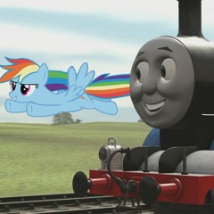 Racing with the Pony! (Thomas & Rainbow Dash)