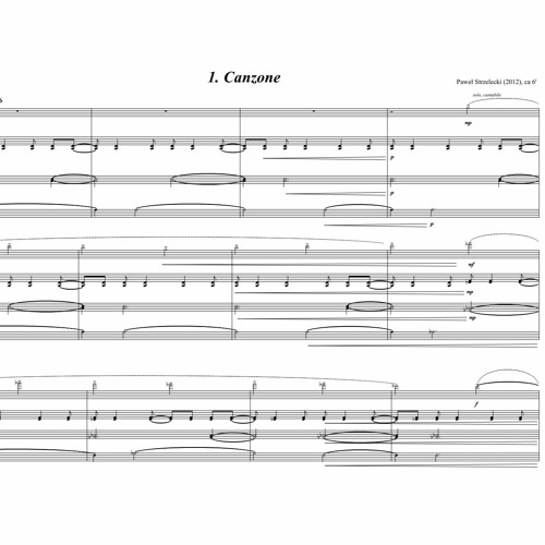 Pawel Strzelecki: 1. Canzone [String Quartet No. 2 (2012)].