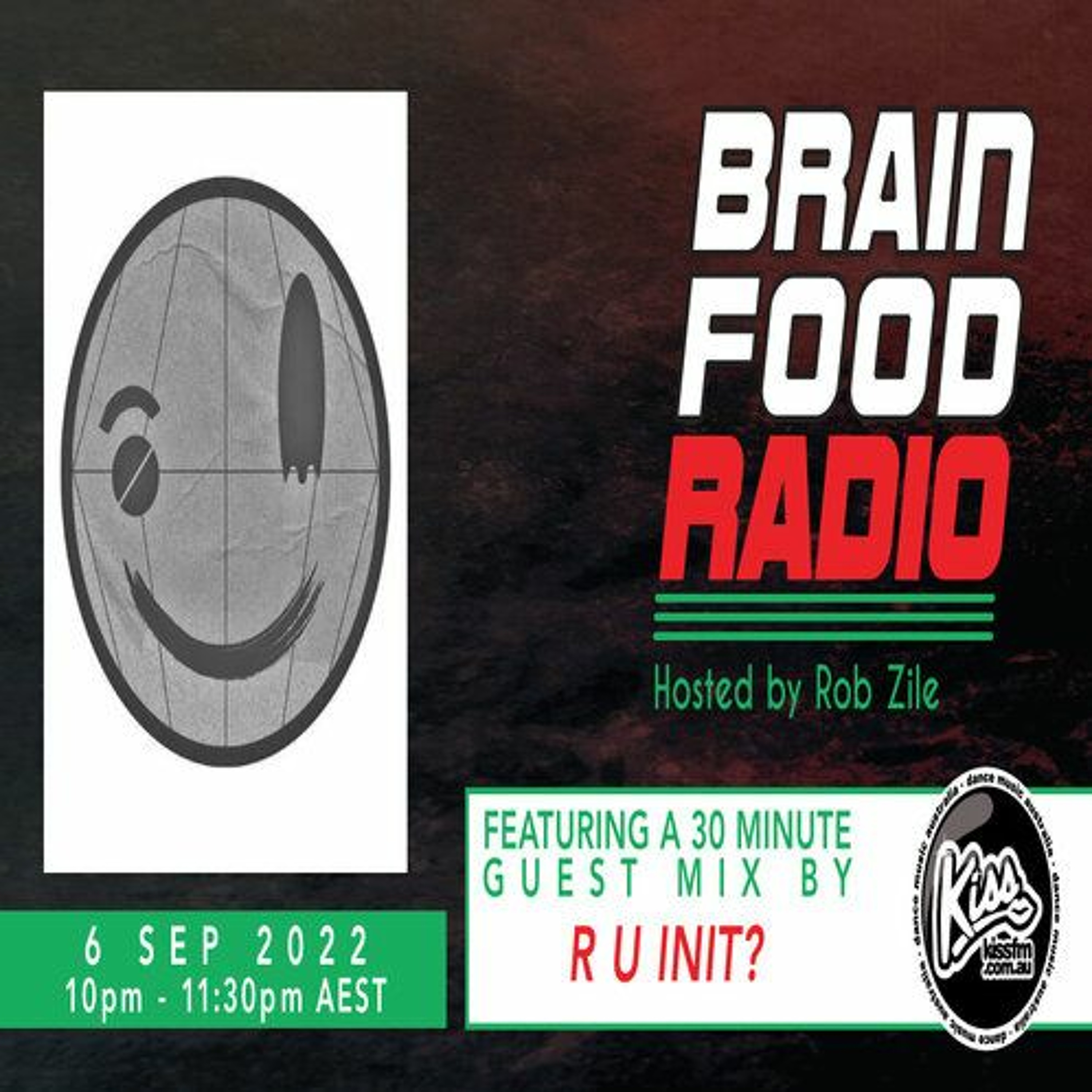 Brain Food Radio hosted by Rob Zile/KissFM/06-09-22/#2 R U INIT (GUEST MIX) episode artwork