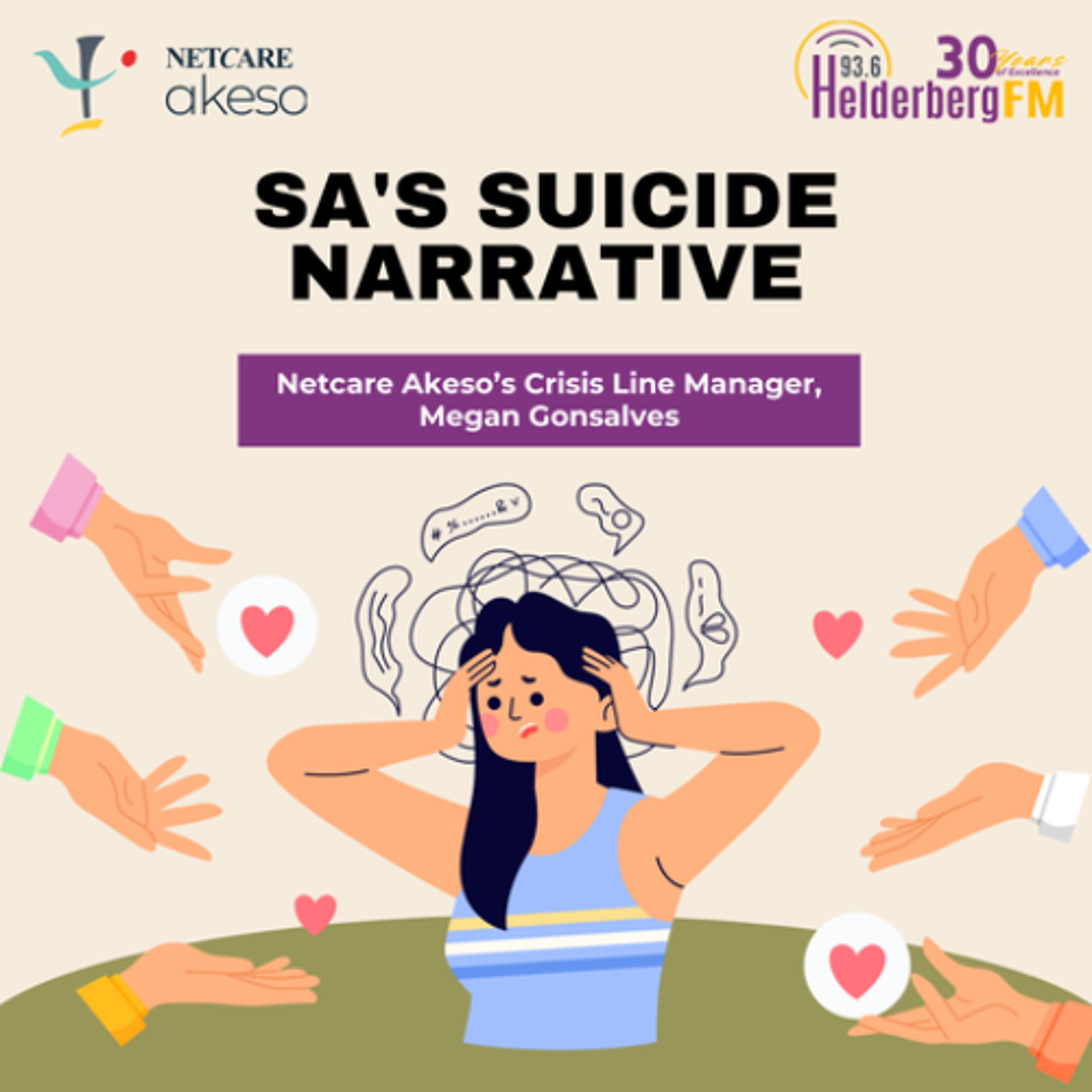 Netcare Akeso's Crisis Line Manager, Megan Gonsalves On #AfternoonDrive episode artwork