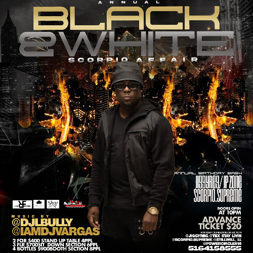 Jiggy Reg Black & White Party 11.8.25