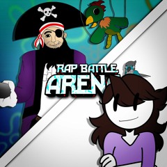JaidenAnimations Vs Patchy The Pirate. Rap Battle Arena. (Feat. GarbageGothic And RaccoonBroVA)