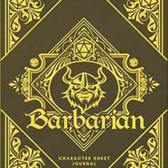 PDF Barbarian Character Sheet Journal: DnD Notebook With 50 Character Pages and