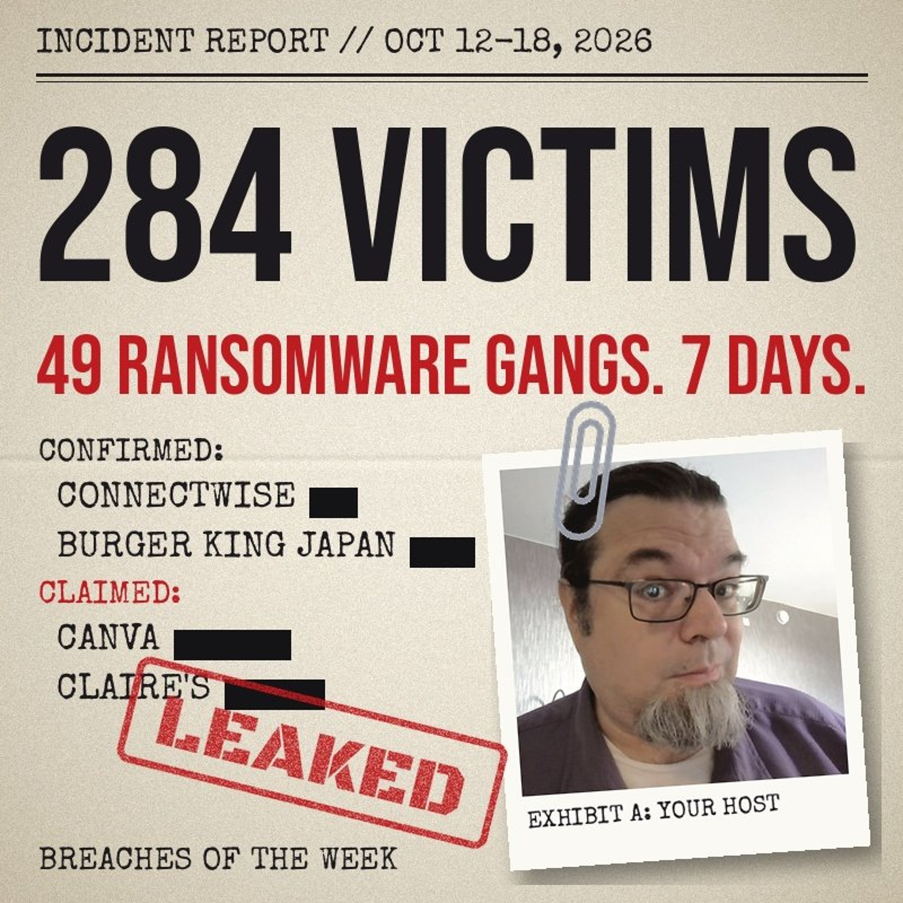 Your Breaches of the Week! October 12-18, 2026