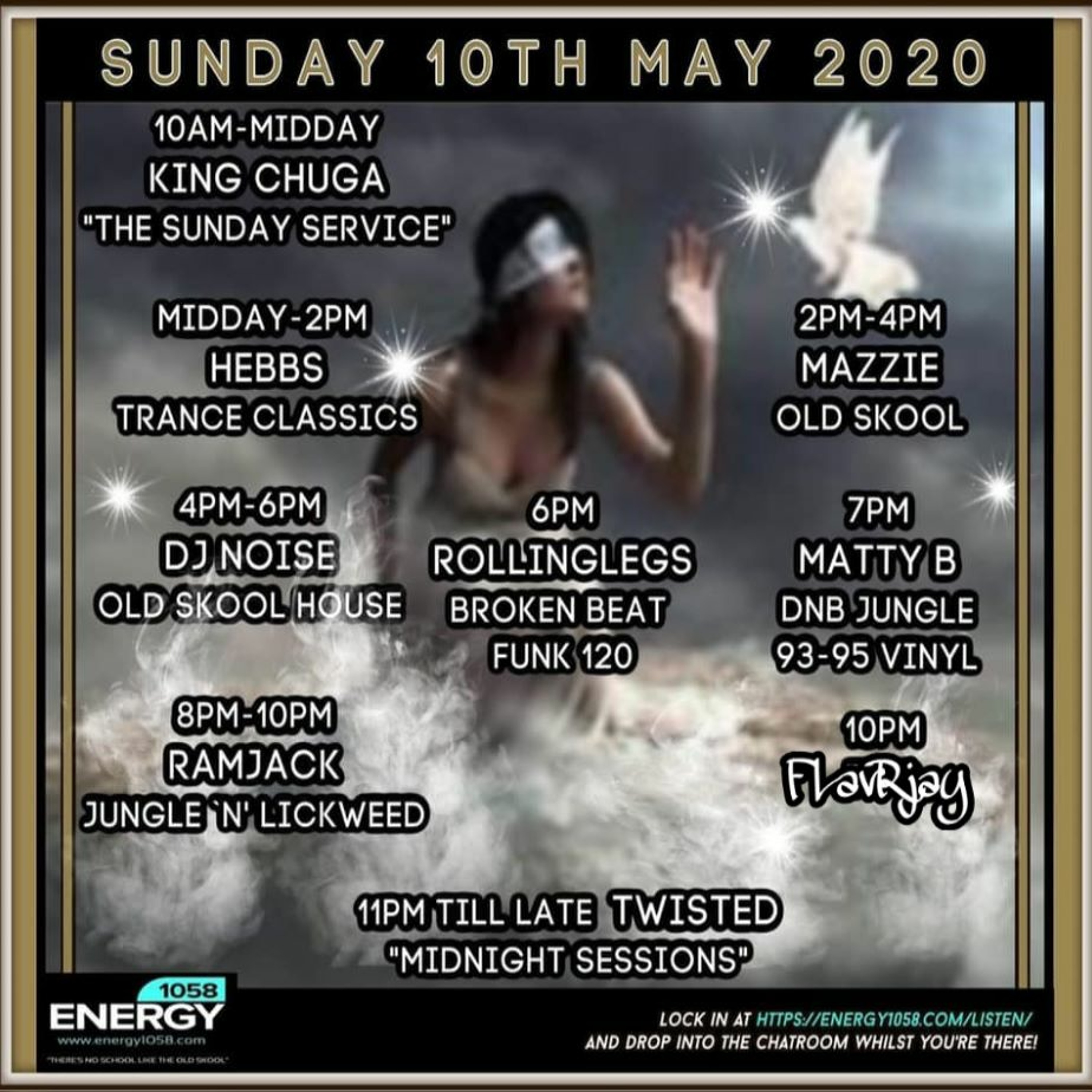 FLavRjay. Energy1058. Hardcore Jungle 93/95 Vinyl selection. 10-5-20 episode artwork