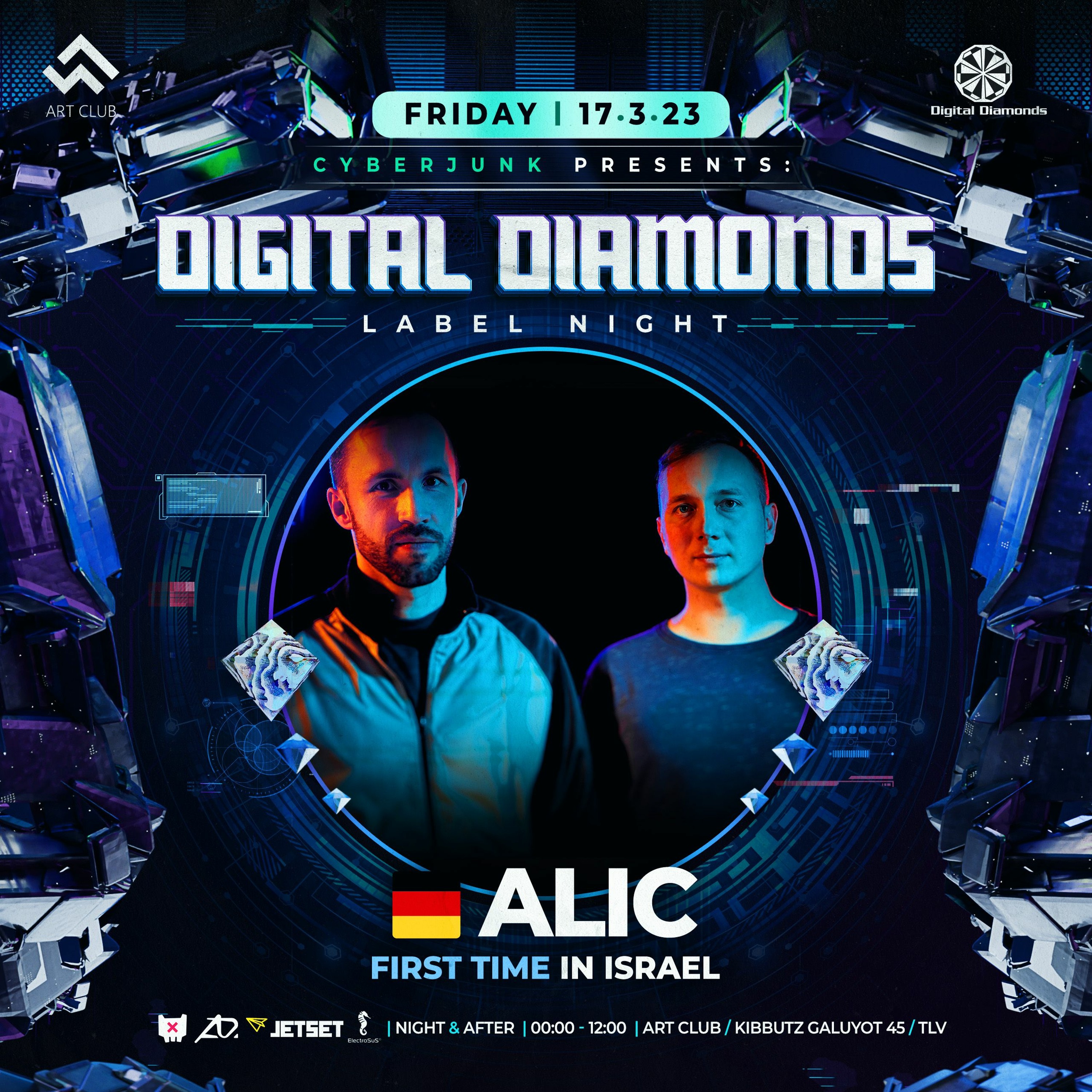 Alic @ CyberJunk ⟡ Digital Diamonds Label Night 17/3/23 ⟡ ArtClub TLV episode artwork