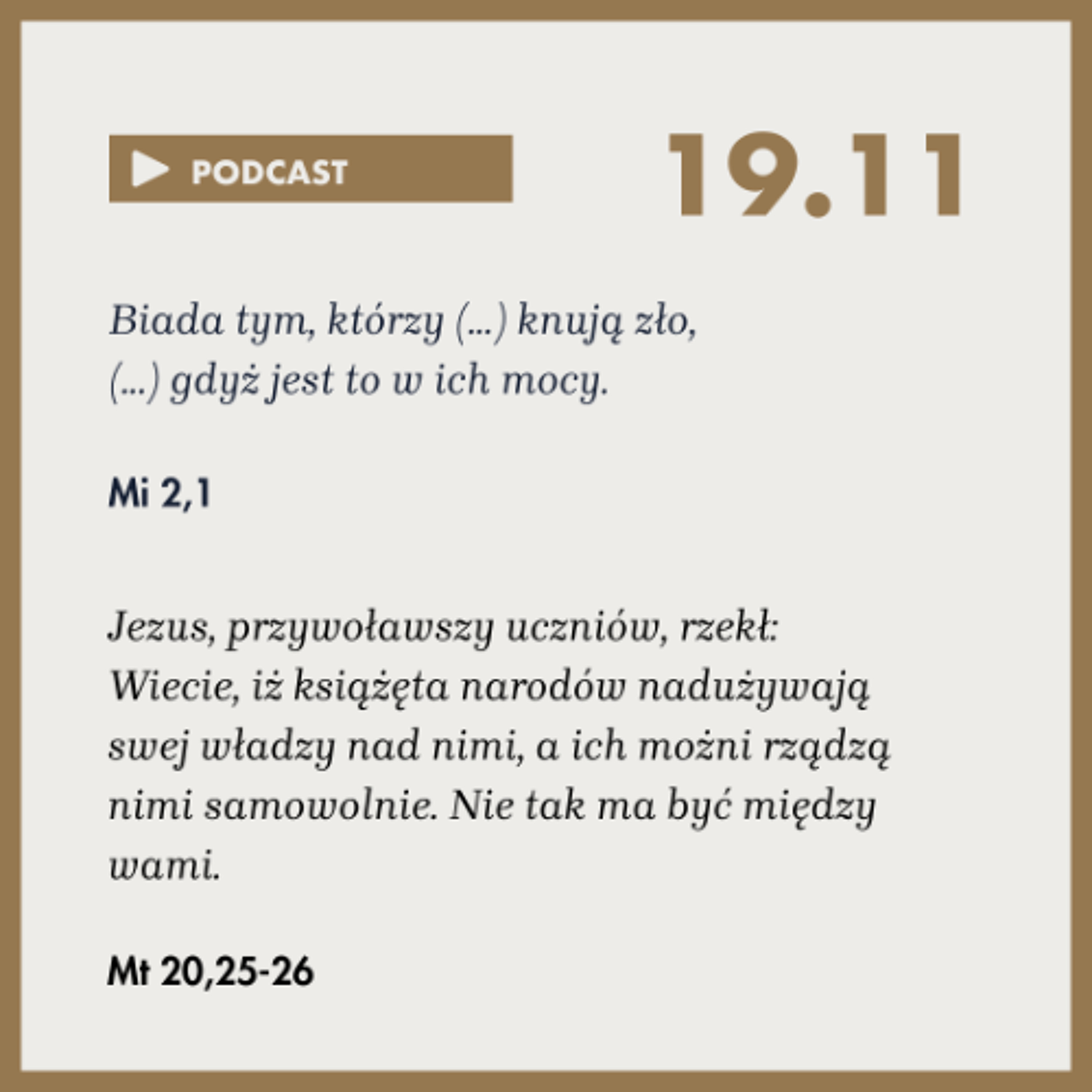 Poranek ze Słowem na 19 listopada 2025 episode artwork