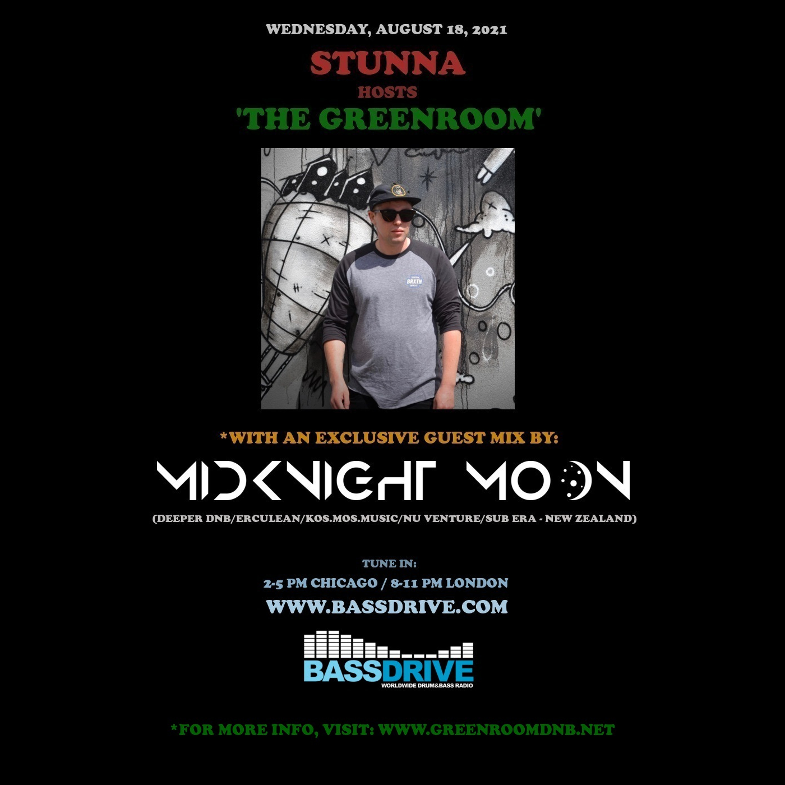STUNNA Hosts THE GREENROOM with MidKnighT MooN Guest Mix August 18 2021 episode artwork