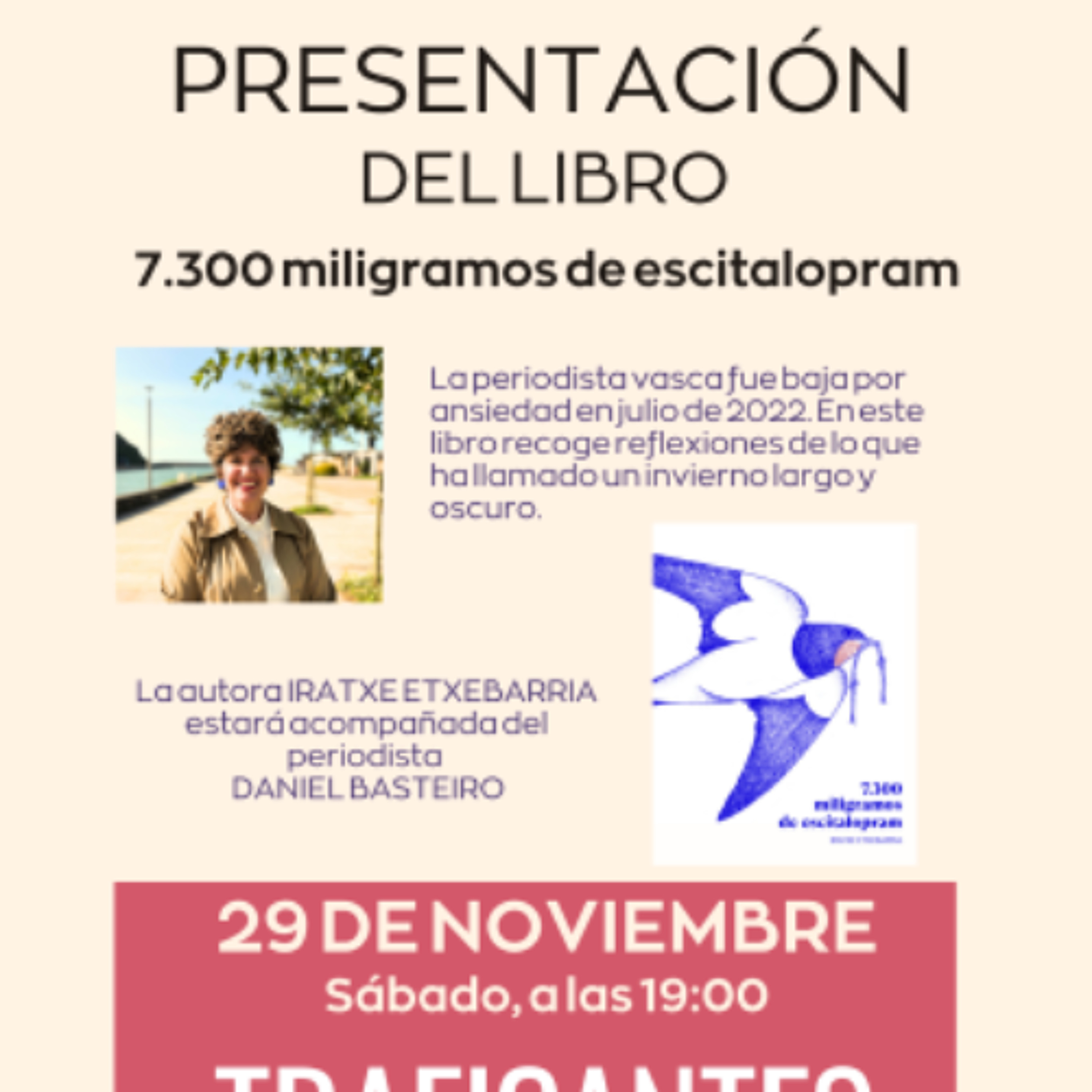 Presentación del libro 7300 miligramos de escitalopram episode artwork