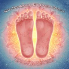 Nityananda's lotus feet shining like a millions of moons