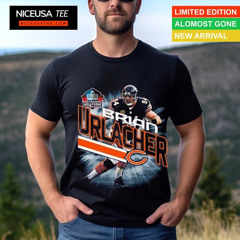 Majestic Brian Urlacher Chicago Bears Nfl Hall Of Fame Inductee Player Illustration Shirt
