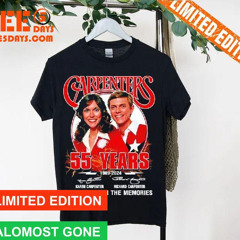 The Carpenters 55 Years 1969-2024 Thank You For The Memories Shirt