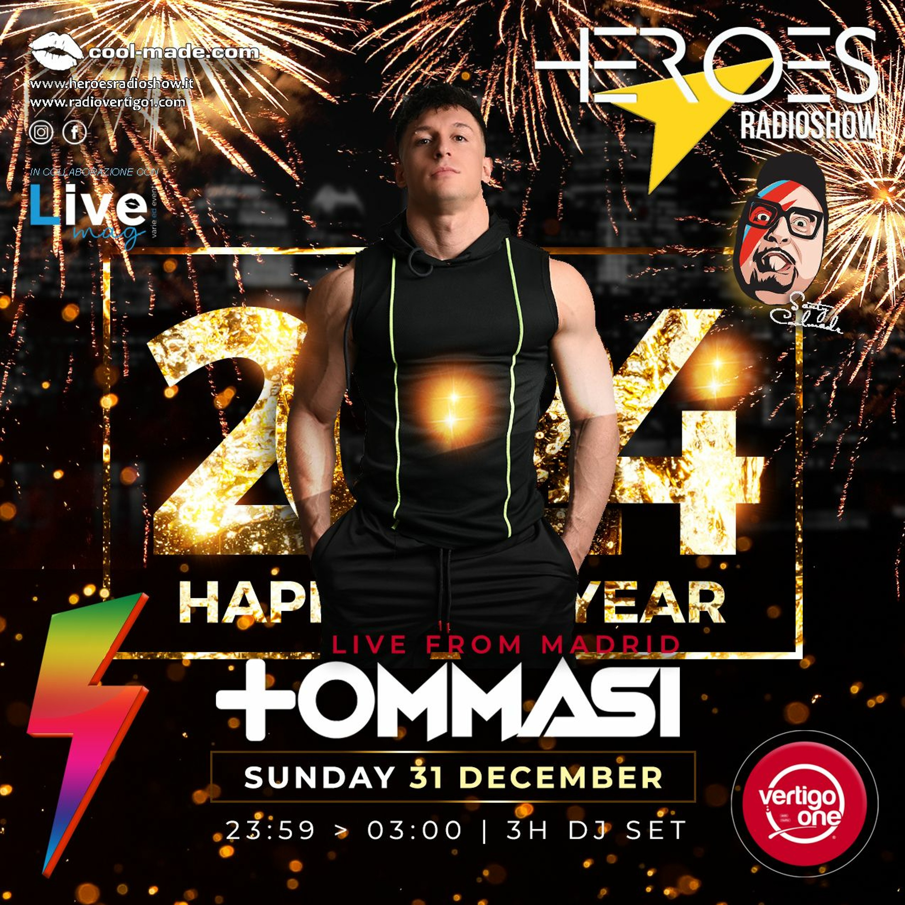 00/2024 HEROES HAPPY NEW YEAR with TOMMASI DJ live from Madrid 3H episode artwork