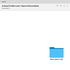 So Easy (To Fall In Love) dayno & divyne remix