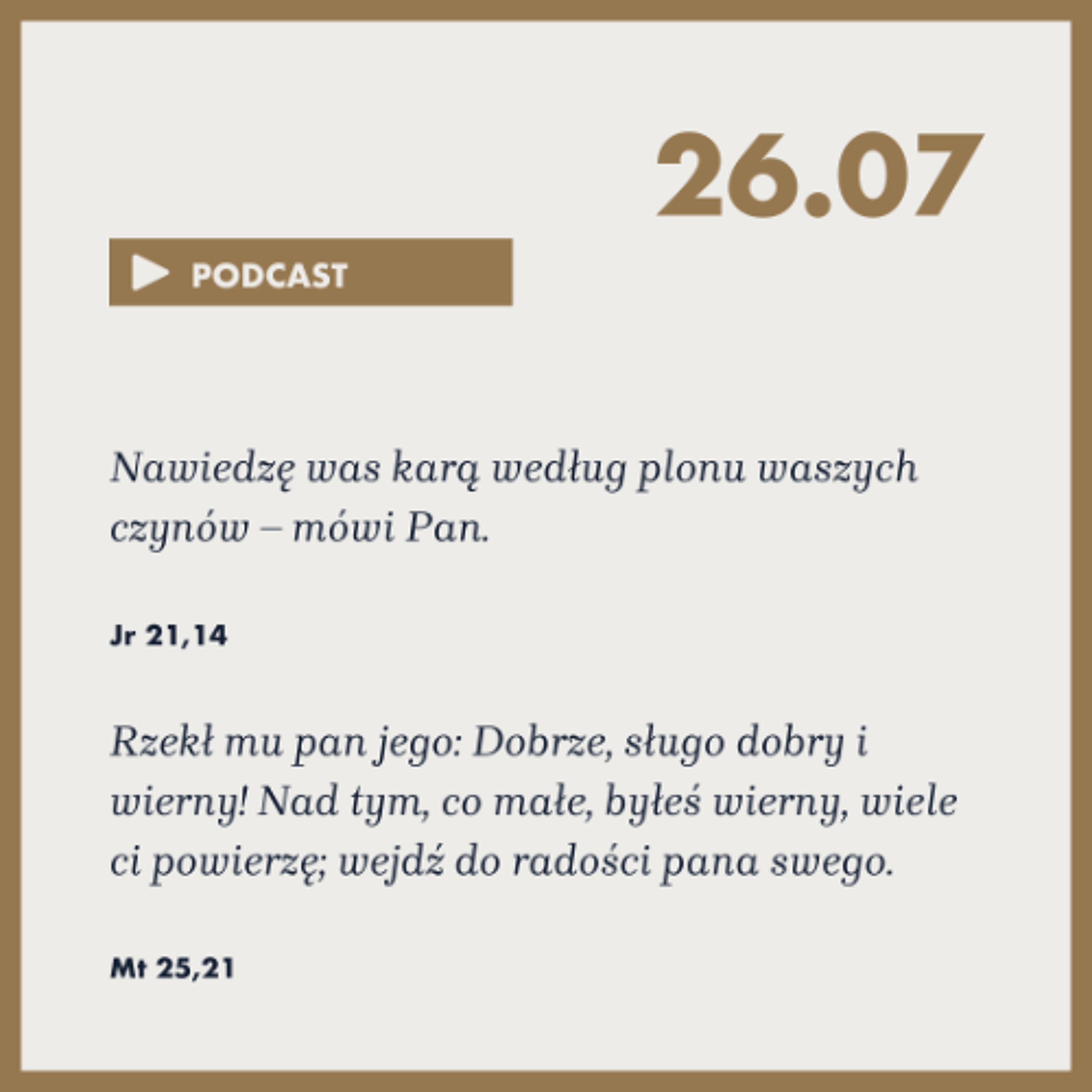 Poranek ze Słowem na 26 lipca 2025 episode artwork