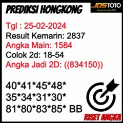 Prediksi HK 25 Februari 2024