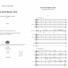 II. Grave. Presto con entraña tanguera, sobre las notas AAC. Leve. Más presto. Grave.
