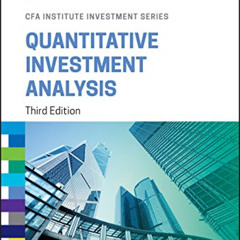 [Free] EBOOK 🗸 Quantitative Investment Analysis (CFA Institute Investment Series) by