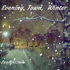 Evening, Town,  Winter