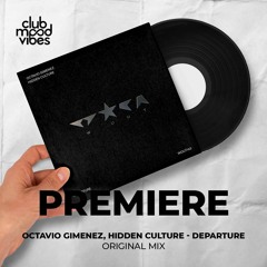 PREMIERE: Octavio Gimenez, Hidden Culture ─ Departure (Original Mix) [Wout Records]