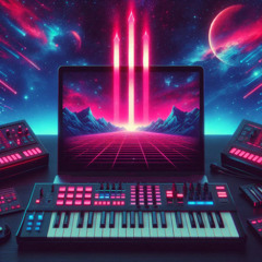 Red Neon Dark Stars