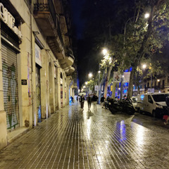 rainy night in bcn