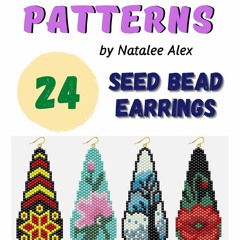 Book Brick Stitch Earrings Seed Bead Patterns 24 projects - Gift for the