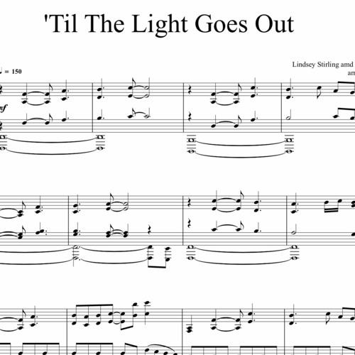 Til The Light Goes Out Piano Solo