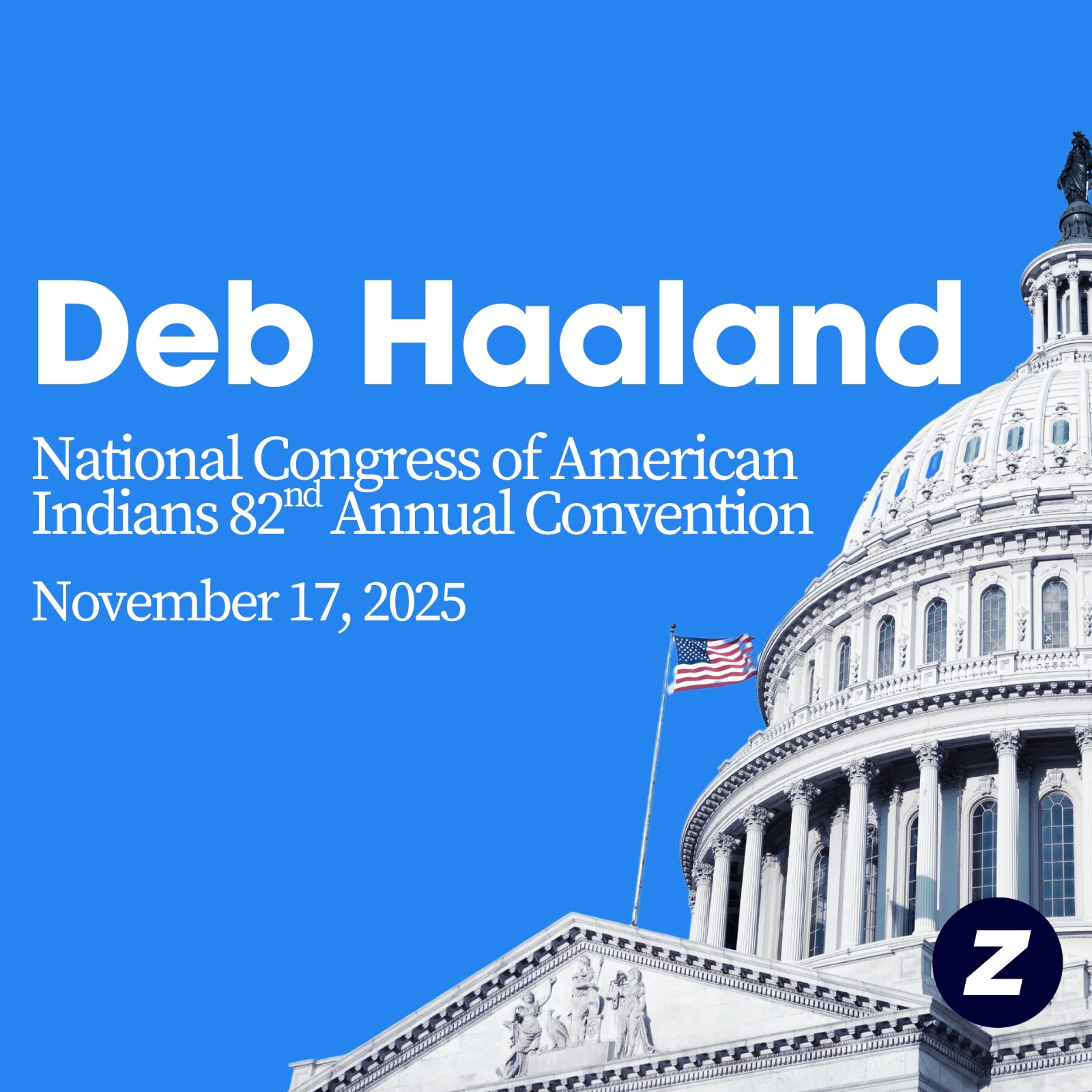 Deb Haaland at National Congress of American Indians episode artwork