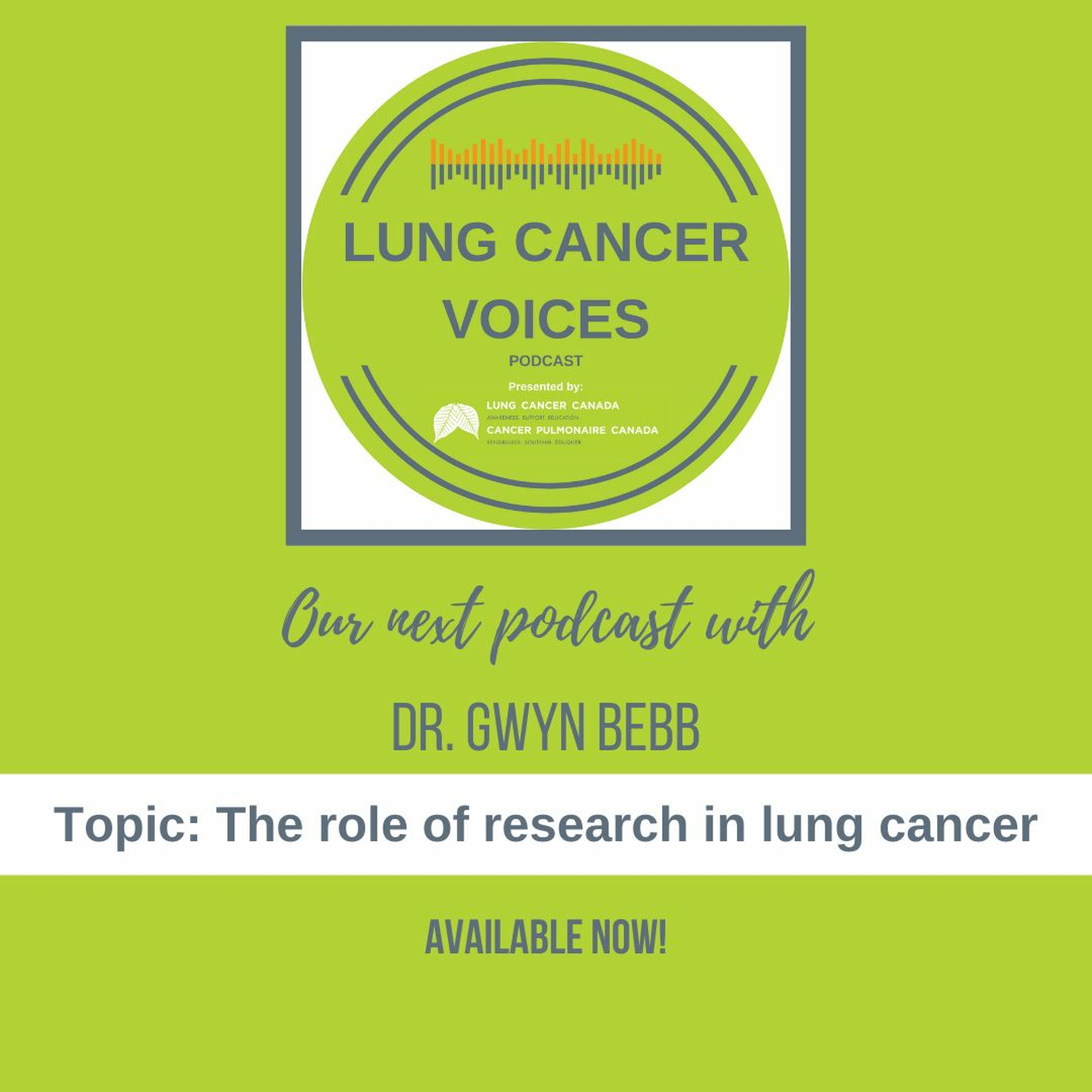 Ep 41. Lung Cancer Voices - Dr. Gwyn Bebb episode artwork