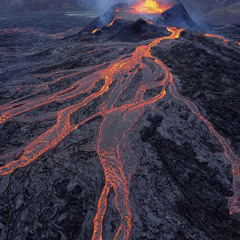 Dragging ice into lava