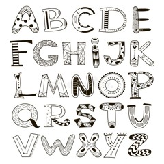 a, b, and c to z
