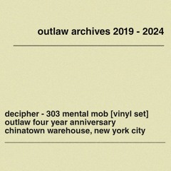 DECIPHER (303 MENTAL MOB) live acid vinyl CHINATOWN NYC: August 6 2023