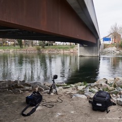 River Isar Sound Map. Marschallsteg, Landshut Bavaria, Germany