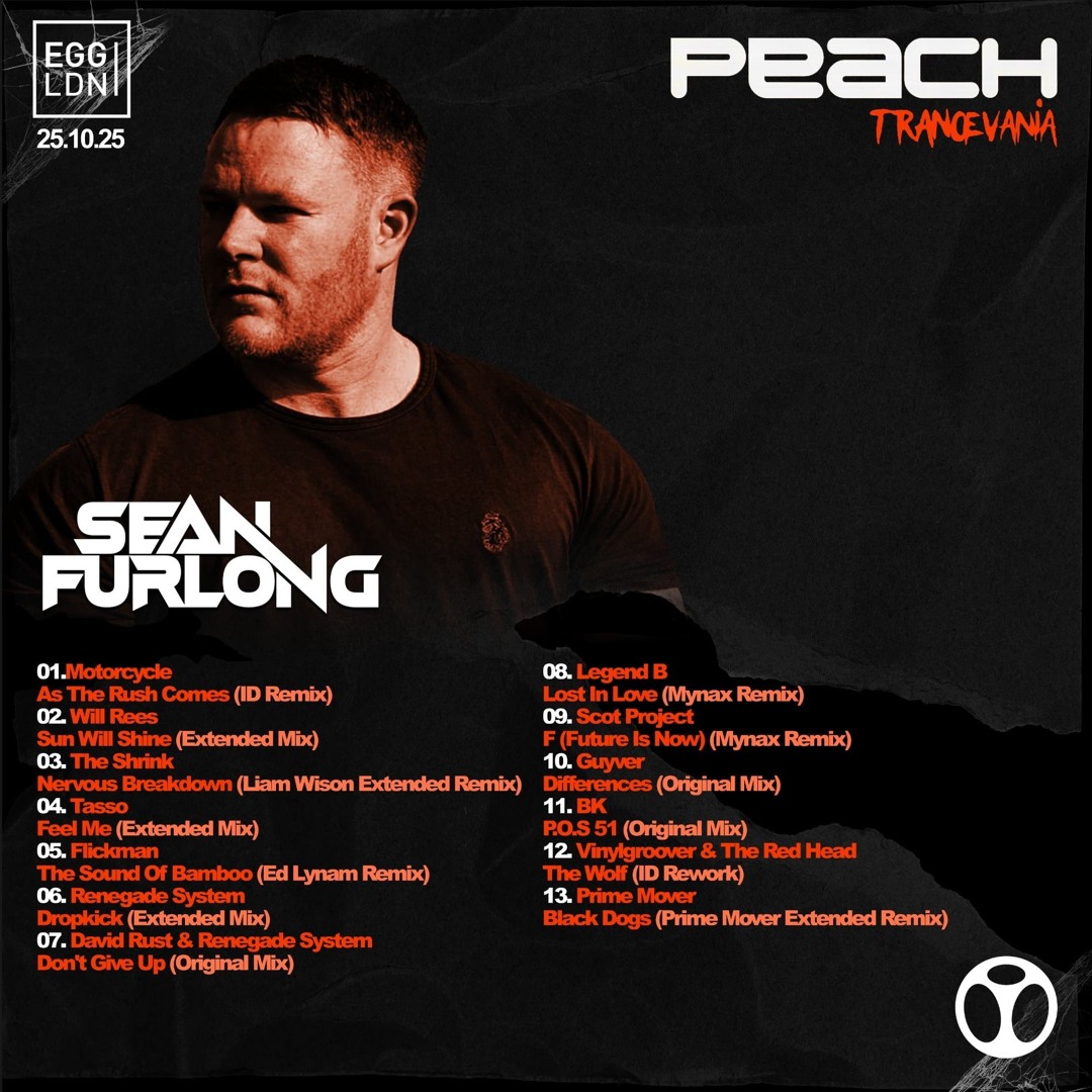 Stream Sean Furlong Live @ Peach Goes Hard Vs Trancevania 25.10.25